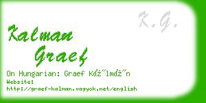 kalman graef business card